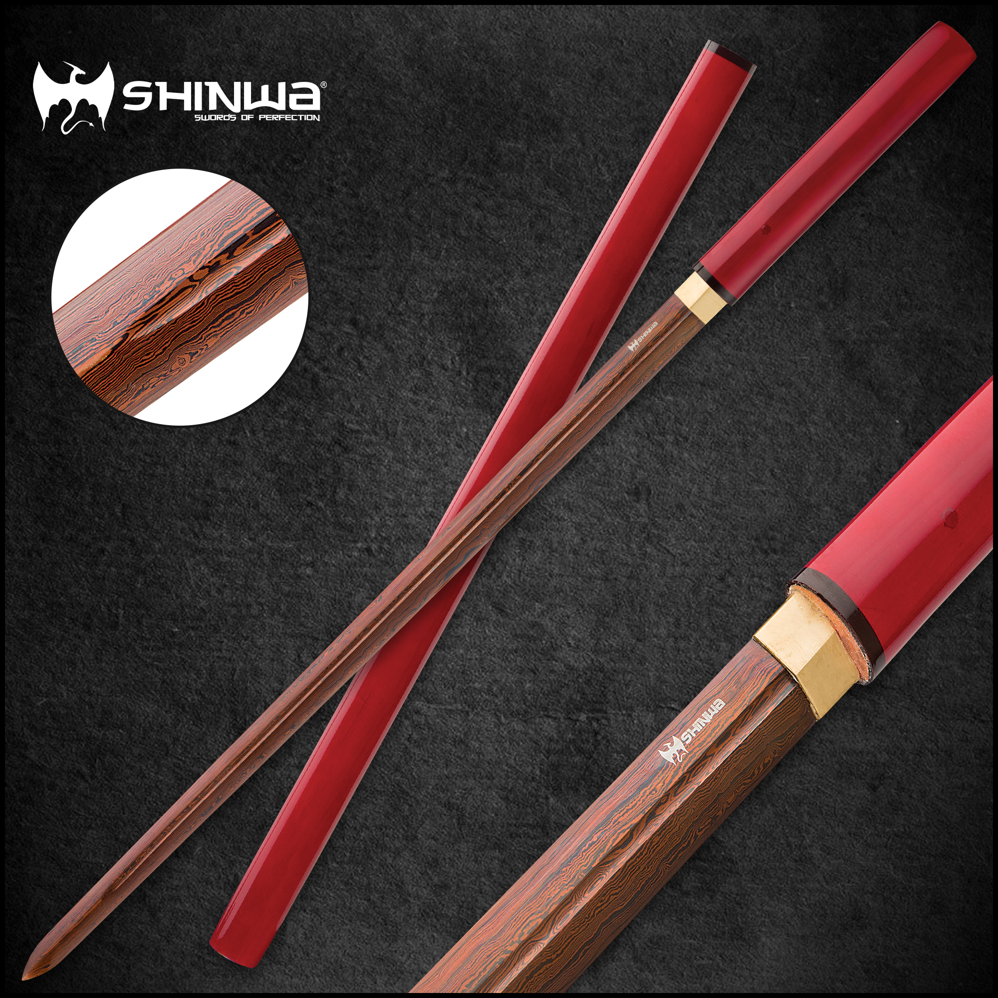 Shinwa ScarletFang Handmade Shirasaya / Samurai Sword